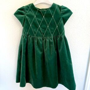 Vintage Florence Eiseman Green Velvet Dress